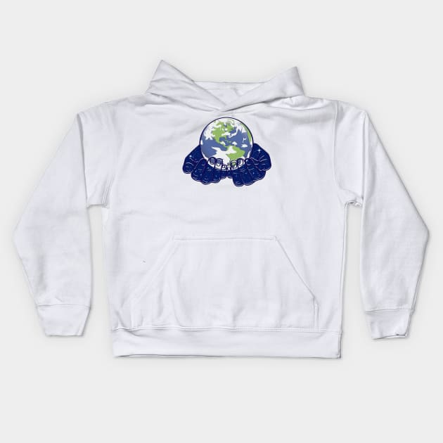 Earth Hands Kids Hoodie by Nerdpins